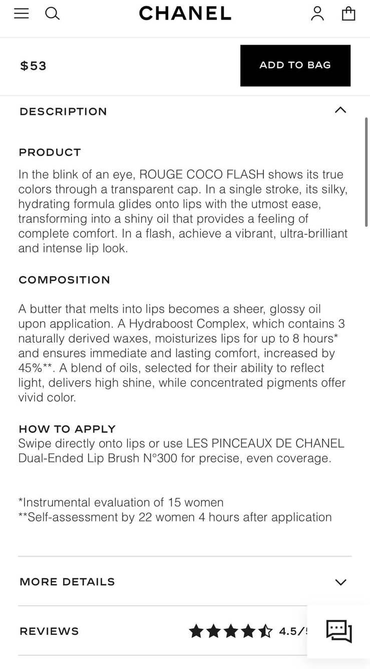Chanel Rouge Coco Flash Hydrating Vibrant Shine Lip Colour - 106 Dominant - Picture 10 of 13